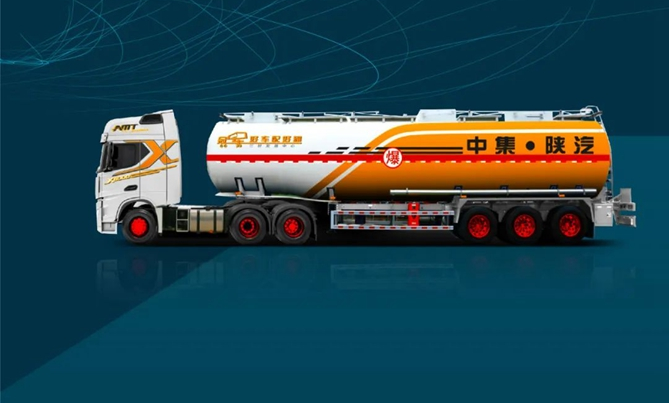 中集•陕汽一体化主挂一体全方位防护技术，安全无盲区，行驶更智能！